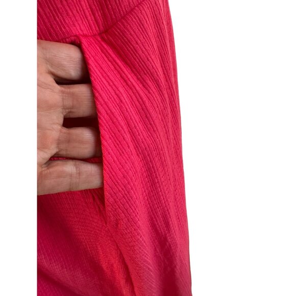 Torrid 3X NWT Rouge Red Dress Textured Knit Flutter Back Tie Dress - Picture 12 of 14